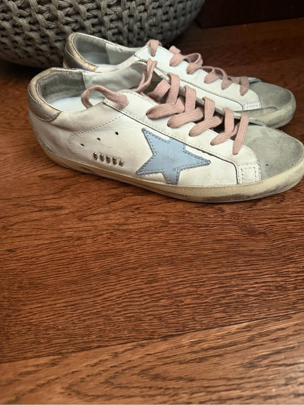 Golden Goose Super Star Sneaker in White, Ice & Platinum
